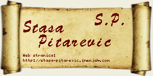 Staša Pitarević vizit kartica